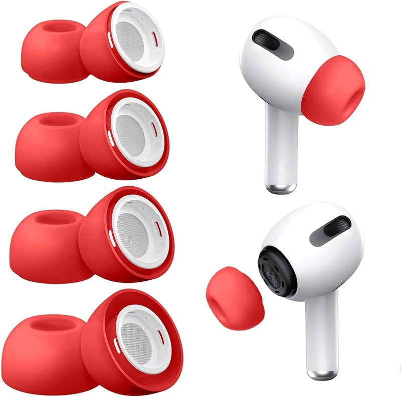Vsagier 4 Pairs Replacement Ear Tips for AirPods Pro and AirPods Pro 2 with Noise Reduction Hole, Non-Slip Soft Silicone Ear Tips for AirPods Pro and Fit in The Charging Case(XS/S/M/L) - Image 1